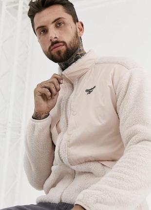 Reebok soft teddy fleece jacket чоловіча тедді куртка