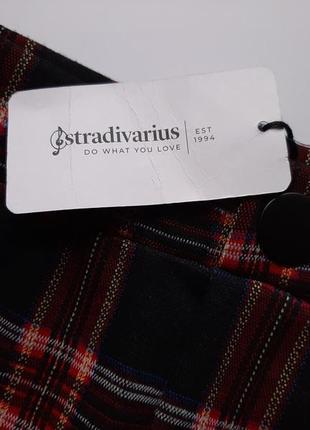 Брюки леггинсы в клетку высокая посадка stradivarius