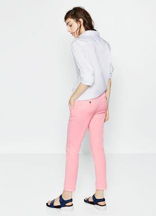 Zara штаны кораллового цвета с ремнем3 фото