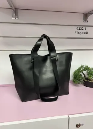 Чорна — фурнітура срібло — містка сумка з екошкіри. дорогий турецький матеріал2 фото