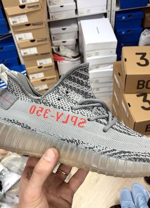 Чоловічі стильні кросівки adidas адідас yeezy boost 350 gray.