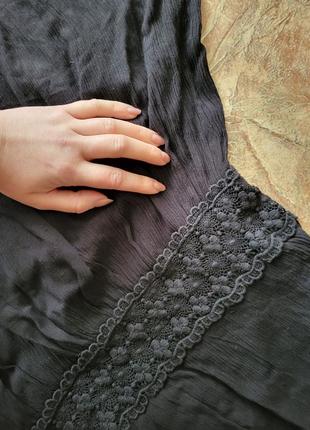 Платье черное база вискоза лето весна осень домашнее вискоза муслин муслим7 фото