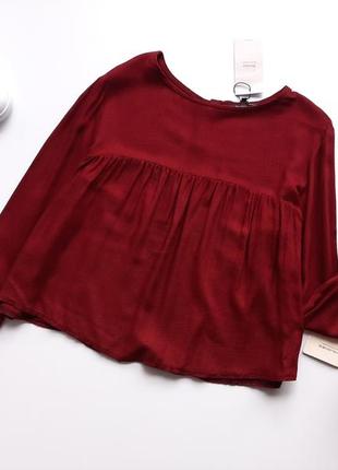 Bershka блуза в клетку свободного кроя