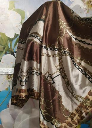 Шелковый платок принт цепи