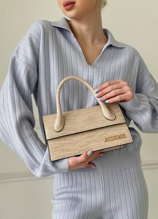 Сумочка jac. le chiquito long beige croc.
