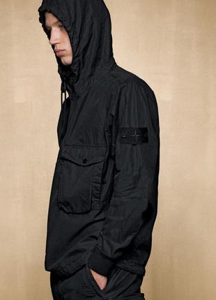 Новый анорак ветровка stone island черный1 фото