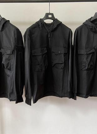 Новый анорак ветровка stone island черный3 фото