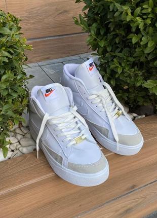 Кросівки nike blazer high platform white