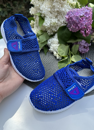 Кроссовки сетка sport синие