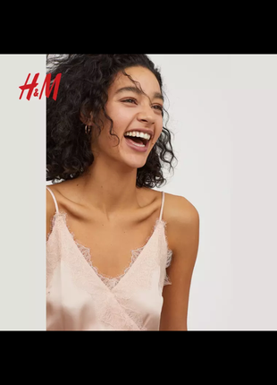 Маечка в бельевом стиле h&m