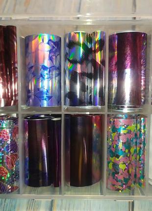 Фольга для дизайну нігтів манікюру фольга для дизайна ногтей маникюра клей гель лак