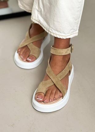 Замшевые босоножки сандалии из натуральной замши амазонка5 фото