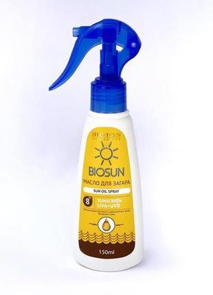 Олія для засмаги spf 8 bioton cosmetics biosun к. 10064