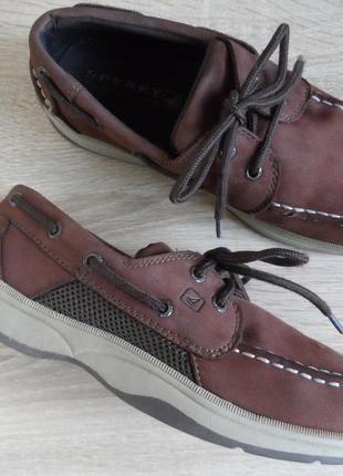 Кожаные топсайдеры, туфли, мокасины sperry top-sider, 35р., 22,5см.7 фото