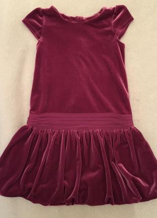 Marks &amp; spencer велюровое платье для девочки 4-5 лет, 110