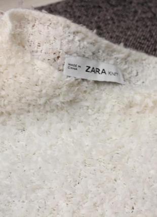 Пушистая футболка зара размер м л 38 40 zara4 фото