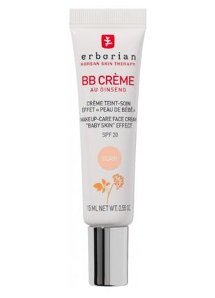 Вв-крем з тонуючим ефектом erborian bb creme claire baby skin effect 15 ml