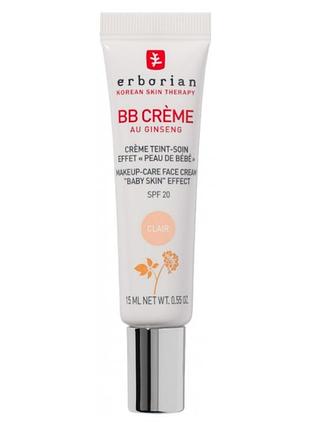 Крем тонуючий для обличчя erborian вb creme claire baby skin effect 15 мл