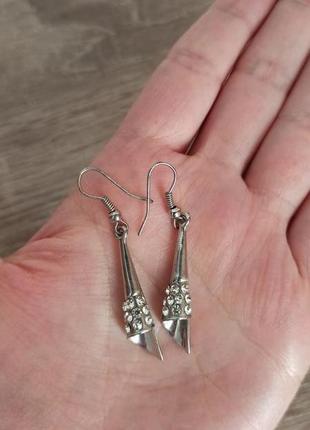 Серьги со стразами