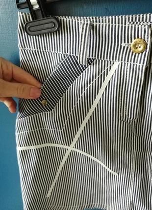 Натуральная новая полосатая мини юбка. короткая юбка/юбка в полоску. хс-з2 фото