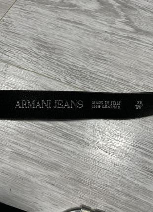 Кожаный ремень armani jeans5 фото