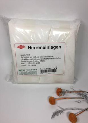 Прокладки урологічні для чоловіків airlaid 20 шт. германія н12982 фото