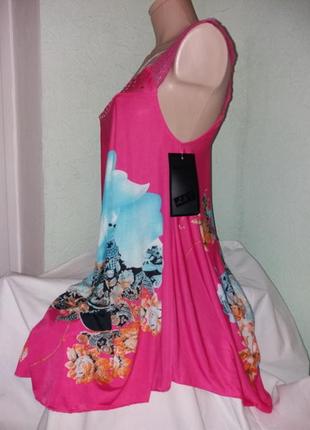 Нарядное миниплатье-туника с красивой ажурной спинкой,а-силуэт,52-56разм.3 фото