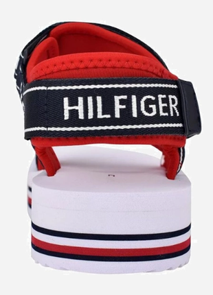 Женские сандалии tommy hilfiger us 6, 7 белый/синий/красный9 фото