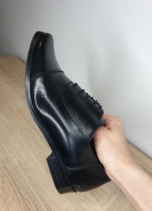Базовые натуральные кожаные оксфорды броги туфли на шнуровке натуральная кожа4 фото