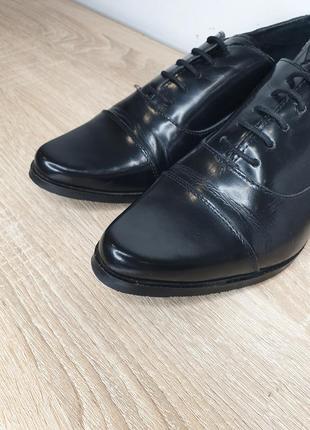 Базовые натуральные кожаные оксфорды броги туфли на шнуровке натуральная кожа6 фото