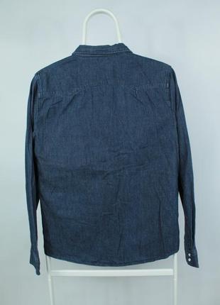 Качественная джинсовая рубашка levis modern western blue denim shirt7 фото