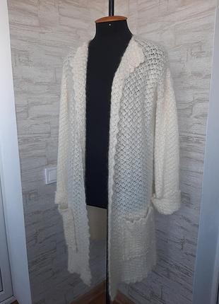 Мохеровий кардиган ручної роботи, гачком