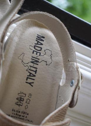 Кожаные босоножки сандали сандалии на липучках comfort made in italy размер 40 26,3 см10 фото