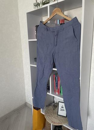 Льняные брюки h&amp;m 💙2 фото