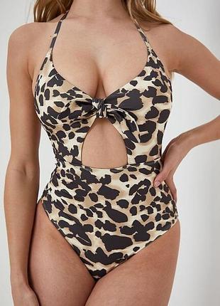 Шикарный слитный купальник супер батал в леопардовый принт george 05-23 🌺💖🌺