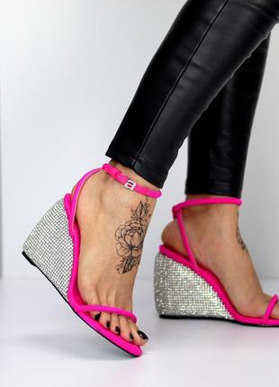 Блискучі жіночі босоніжки "alex"