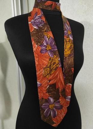 Umberto ginocchietti шовкова краватка з шовку квітковий принт вінтаж2 фото