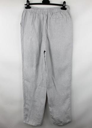 Штани льон somewhere paris linen gray pants4 фото