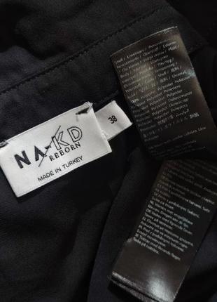 Блуза na-kd (ней-кед) чорного кольору з зав'язками9 фото