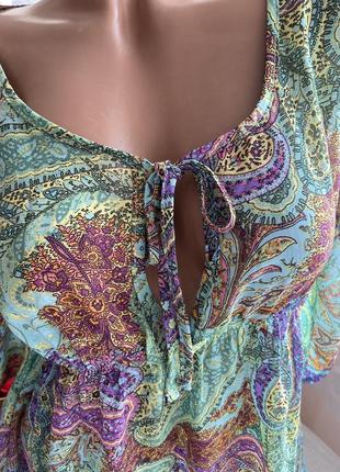 Новое пляжное шифоновое платье накидка туника 💙💛 сток2 фото