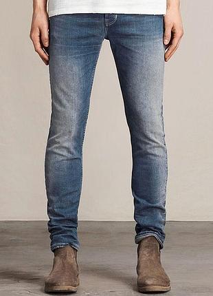 Новые джинсы скинни w28 'allsaints' davis cigarette skinny