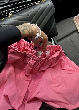 Шикарна яскрава малинова пишна атласна спідниця в стилі marni shirtdress pinko msgm6 фото