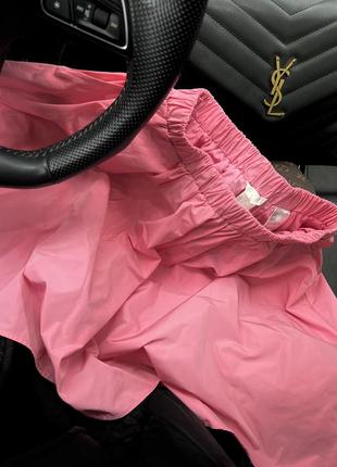 Шикарна яскрава малинова пишна атласна спідниця в стилі marni shirtdress pinko msgm7 фото