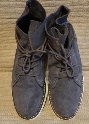 Молодіжні м'які сірі замшеві черевики noiz швейцарські 37 р.3 фото