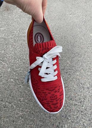 Женские красные трикотажные кроссовки чулки 38 размер jana2 фото
