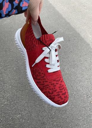 Женские красные трикотажные кроссовки чулки 38 размер jana