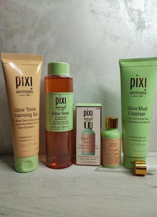 Pixi glow tonic тонік з гліколієвою кислотою, сировотка, засіб для вмивання.