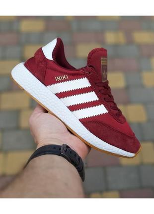 Кроссовки женские adidas iniki бордовые / кросівки жіночі адидас адідас бордові кроссы