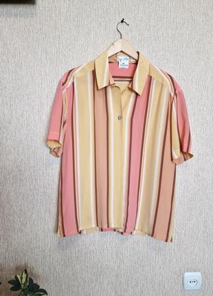 Шовкова вінтажна сорочка, рубашка laurel, оригінал