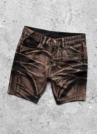 Parva milano men’s vintage tie dye denim shorts джинсові шорти1 фото